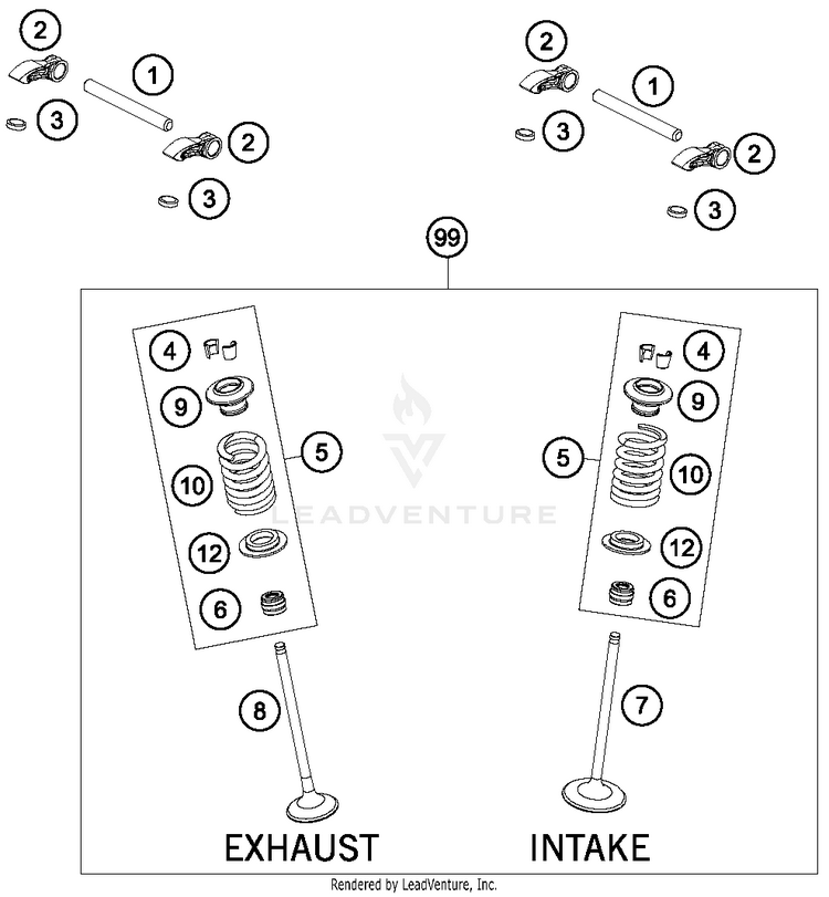 Valve Drive FE 250 ENGINE - 2018 Schematic