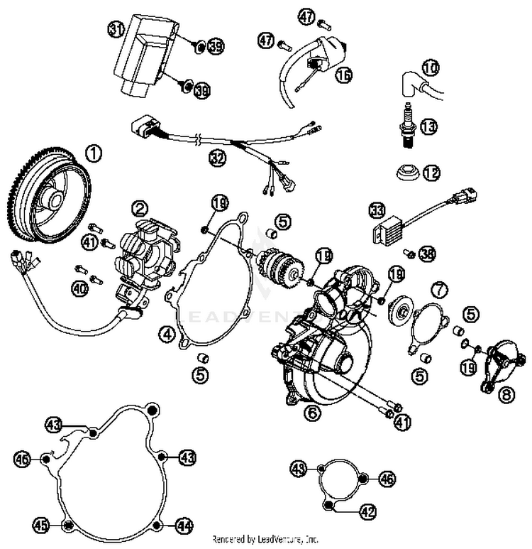 Ignition System TE 300 ENGINE - 2014 Schematic