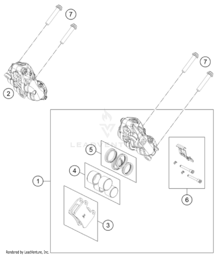 Front Brake Caliper VITPILEN 801 - col.2 CHASSIS - 2025 Schematic