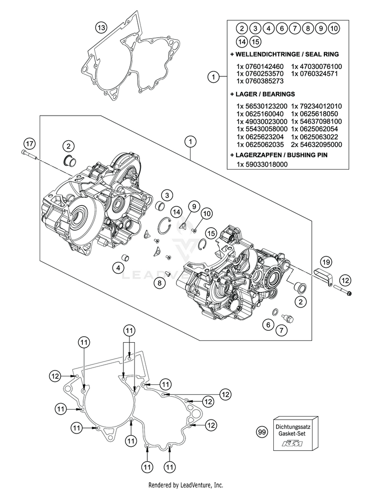Engine Case TC 250 ENGINE - 2020 Schematic
