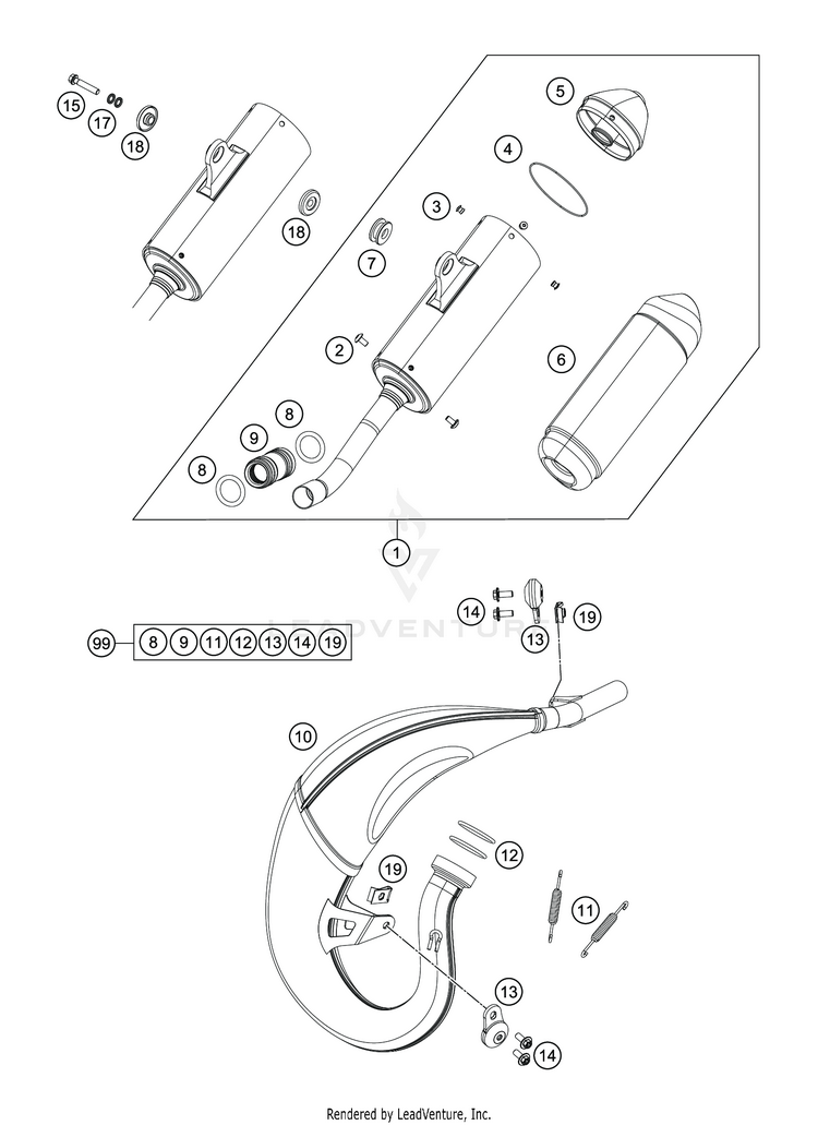 Exhaust System TC 85 17 14 CHASSIS - 2020 Schematic