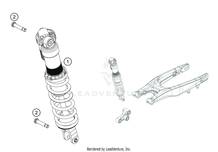 Shock Absorber TC 125 CHASSIS - 2020 Schematic