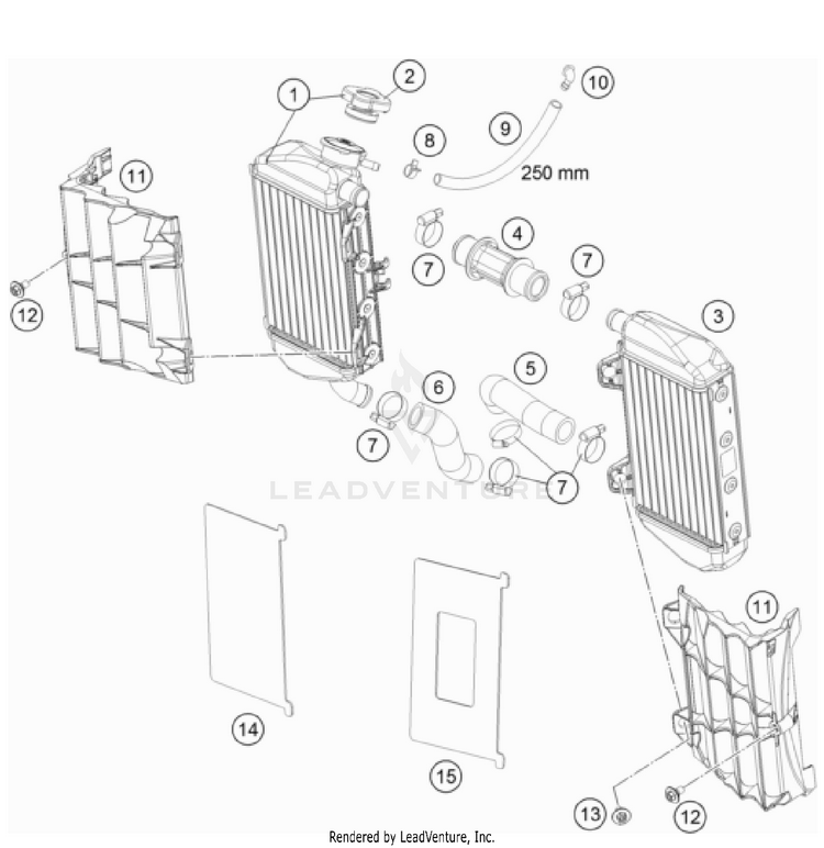 Cooling System TC 85 ENGINE - 2024 Schematic