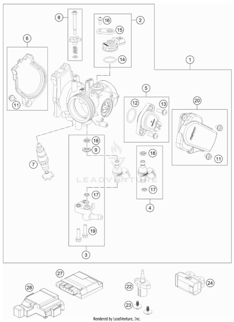 Throttle Body FX 350 ENGINE - 2024 Schematic