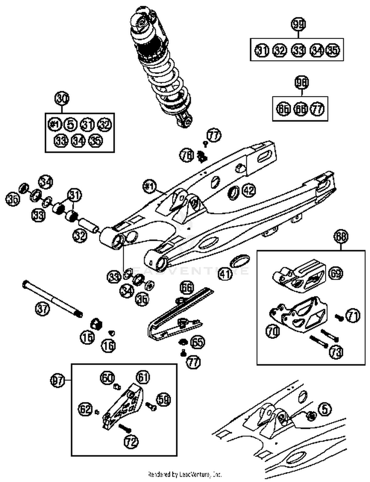 Swing Arm TC 85 CHASSIS - 2014 Schematic