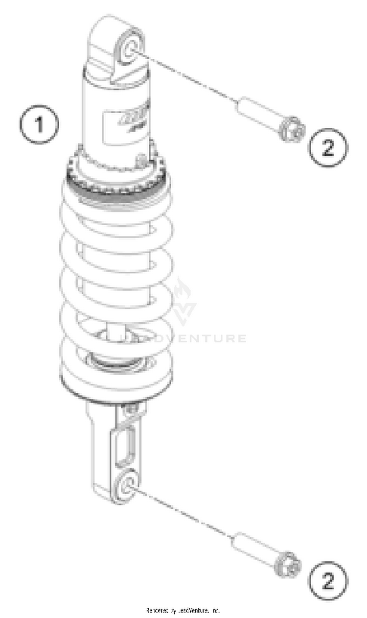 Shock Absorber VITPILEN 801 - col.2 CHASSIS - 2025 Schematic