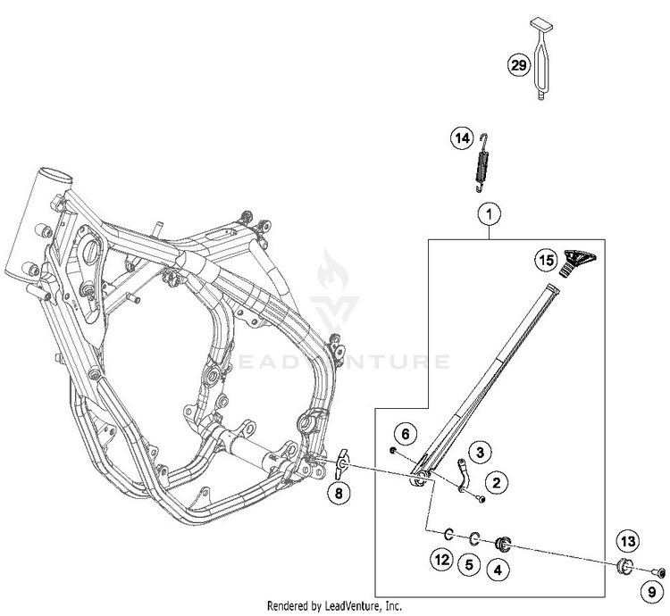 Side / Center Stand FE 250 CHASSIS - 2019 Schematic