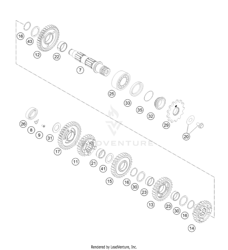 Transmission Ii - Countershaft FX 350 Engine - 2022 Schematic