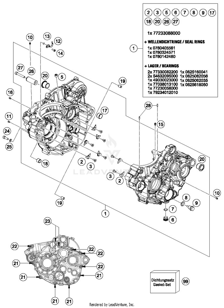 Engine Case FE 250 ENGINE - 2019 Schematic