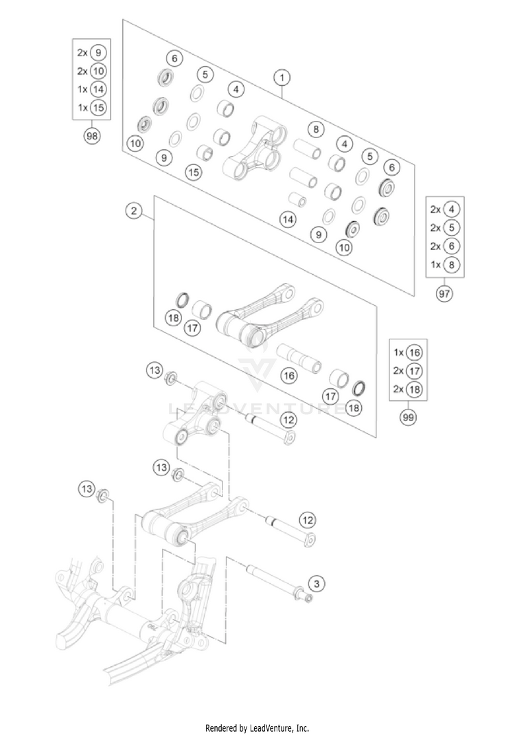 Pro Lever Linking TC 125 CHASSIS - 2022 Schematic