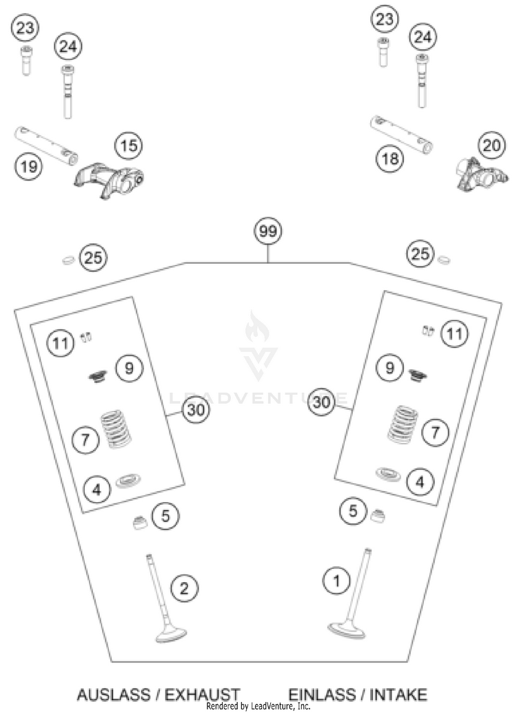 Valve Drive FC 450 Rockstar Ed. ENGINE - 2023 Schematic