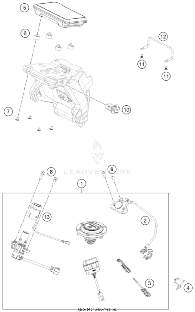 Instruments / Lock System VITPILEN 801 - col.1 CHASSIS - 2025 Schematic