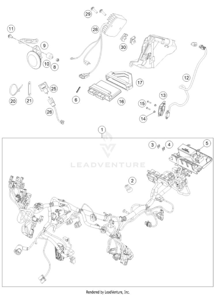 Wiring Harness 701 ENDURO CHASSIS - 2023 Schematic