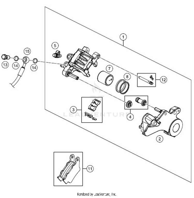 Rear Brake Caliper 701 VITPILEN CHASSIS - 2018 Schematic