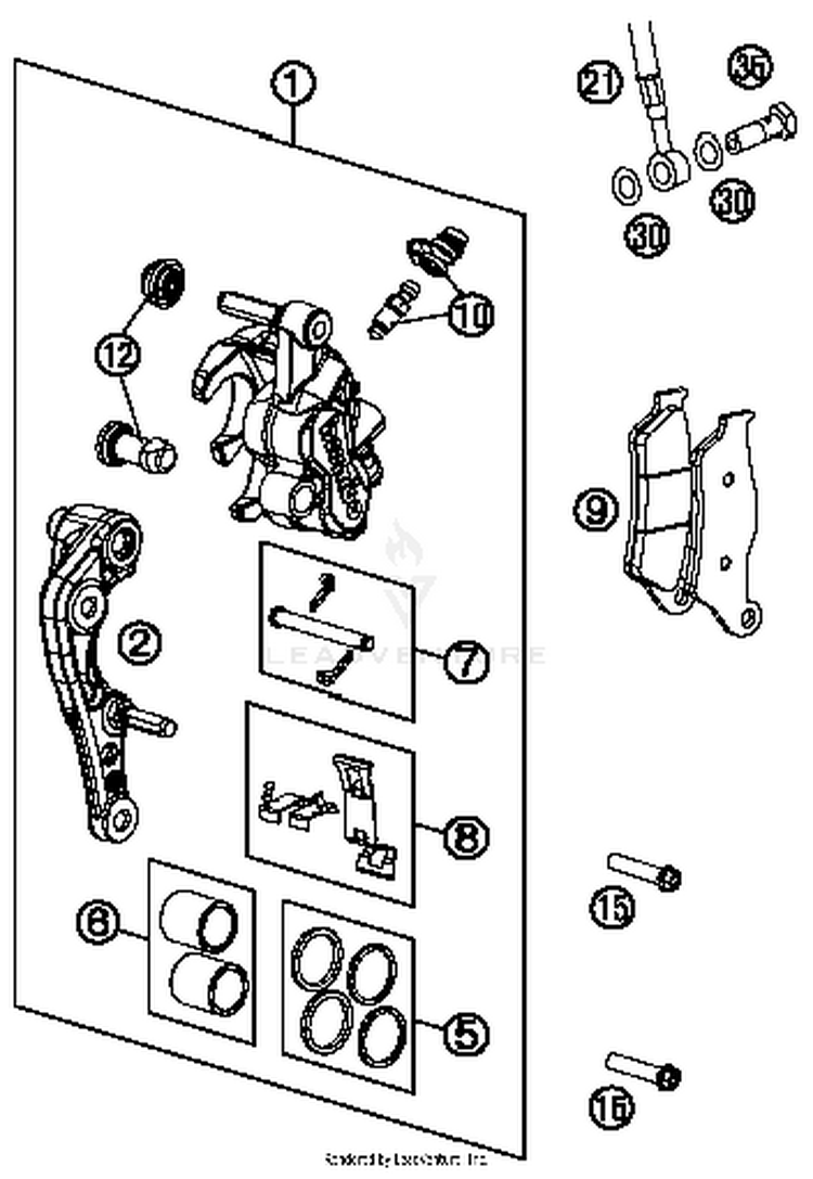 Brake Caliper Front FC 350 CHASSIS - 2016 Schematic