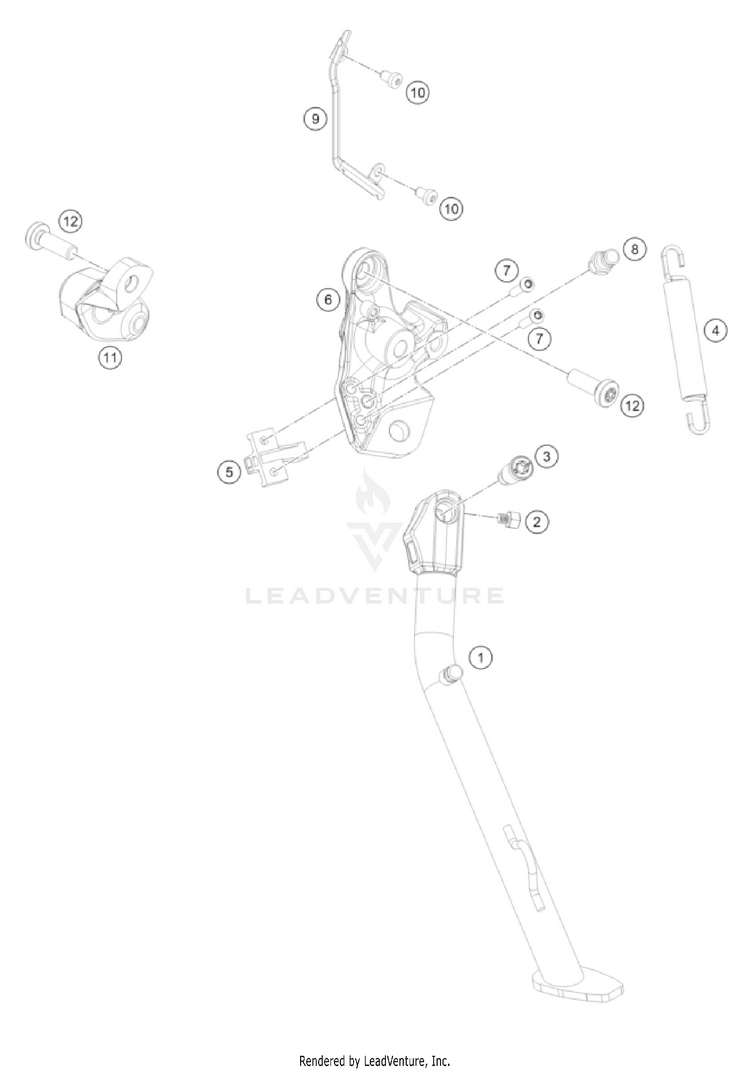 Side / Center Stand NORDEN 901 US CHASSIS - 2022 Schematic