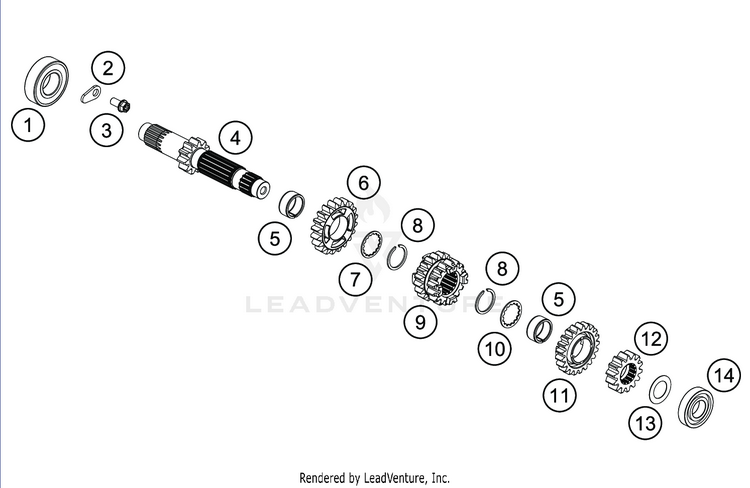 Transmission I - Main Shaft TC 85 17 14 ENGINE - 2020 Schematic