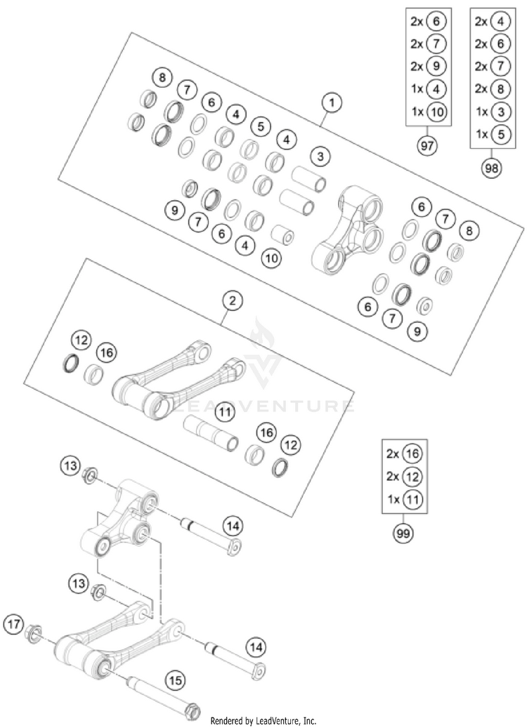 Pro Lever Linking FC 350 CHASSIS - 2023 Schematic