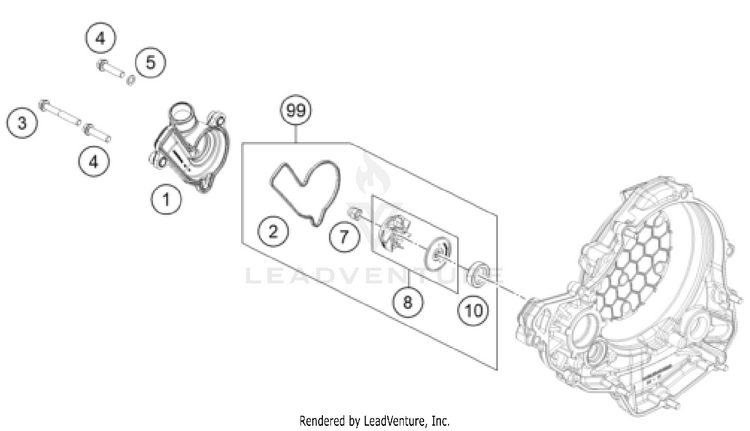 Water Pump FX 350 ENGINE - 2023 Schematic