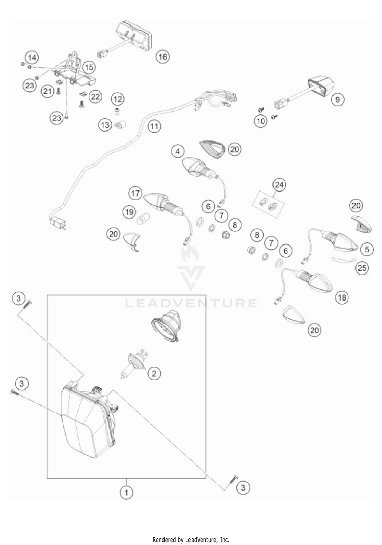 Lighting System 701 ENDURO US CHASSIS - 2022 Schematic