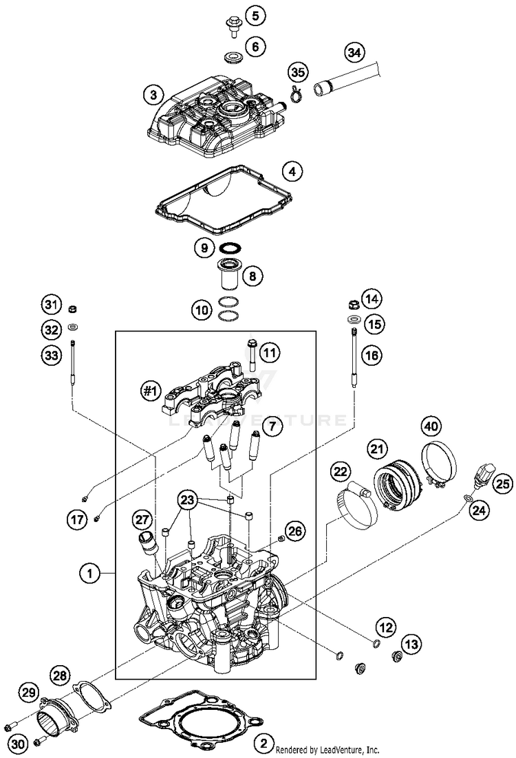 Cylinder Head FC 250 ENGINE - 2015 Schematic