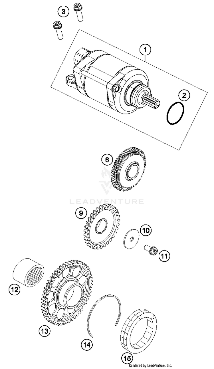 Electric Starter FC 350 ENGINE - 2016 Schematic