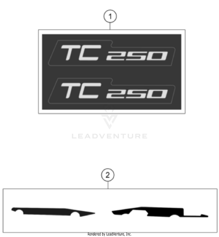 Decal TC 250 CHASSIS - 2022 Schematic