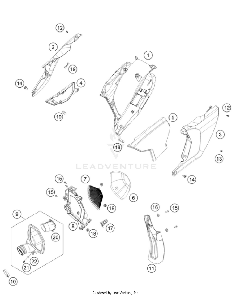 Air Filter FS 450 CHASSIS - 2024 Schematic