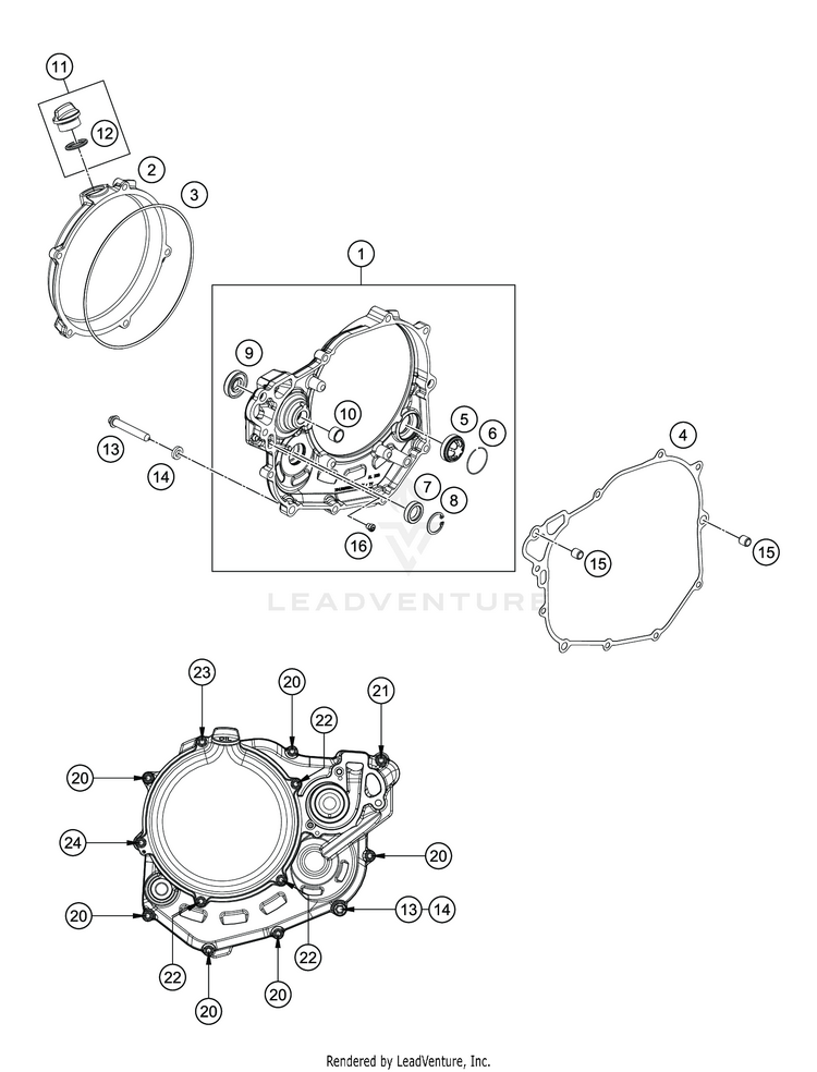 Clutch Cover FC 450 ENGINE - 2020 Schematic