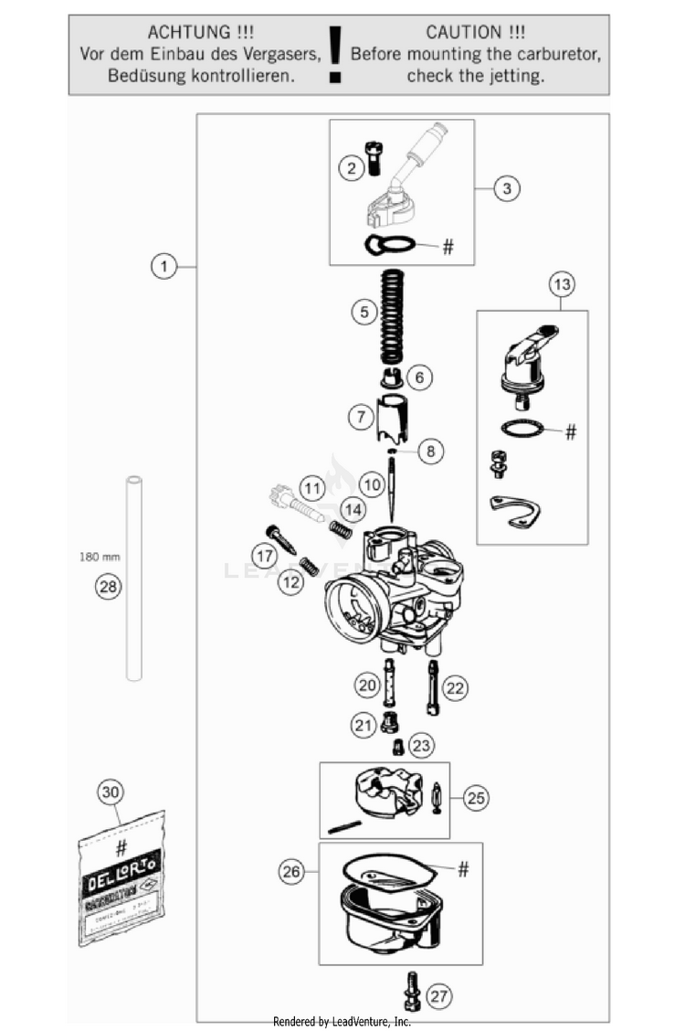 Carburetor TC 50 Mini Engine - 2023 Schematic