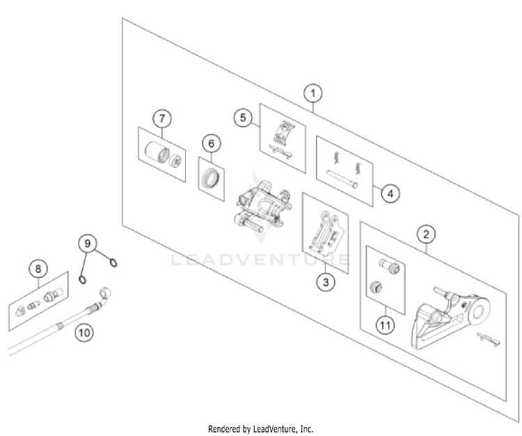 Rear Brake Caliper Schematic