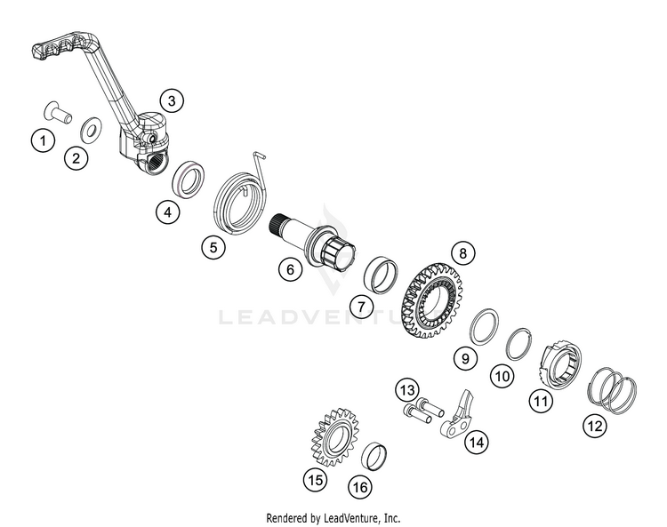 Kick Starter TC 85 19 16 ENGINE - 2020 Schematic