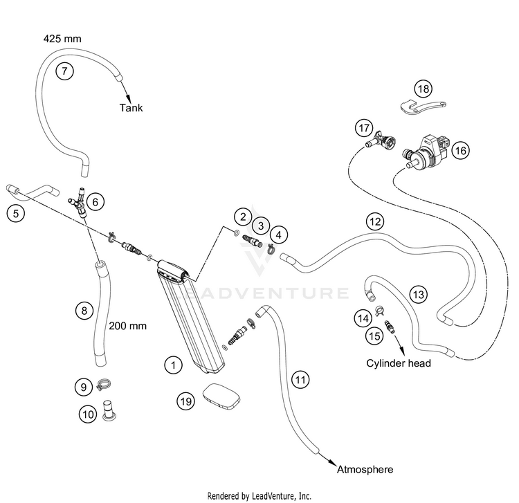 Evaporative Canister FE 501s CHASSIS - 2021 Schematic