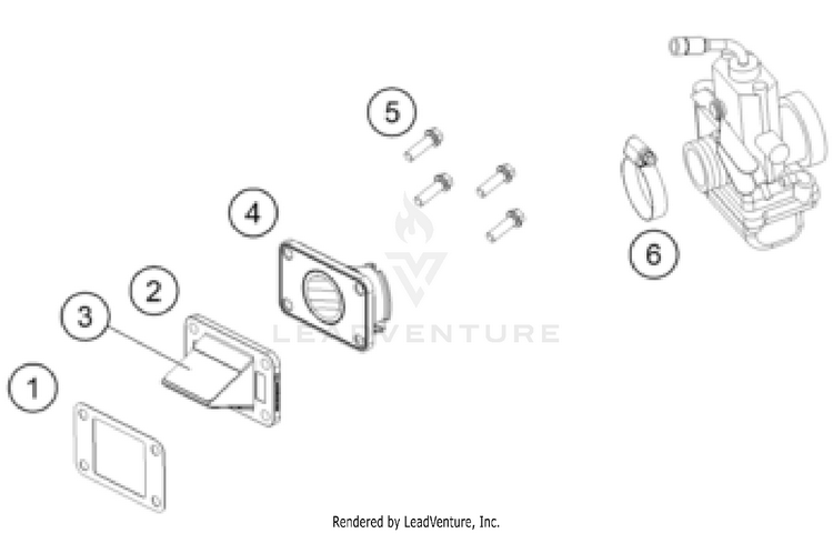 Reed Valve Case TC 65 ENGINE - 2024 Schematic