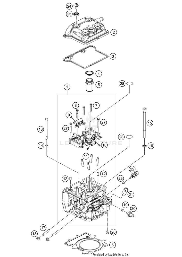 Cylinder Head 401 Svartpilen Engine - 2018 Schematic