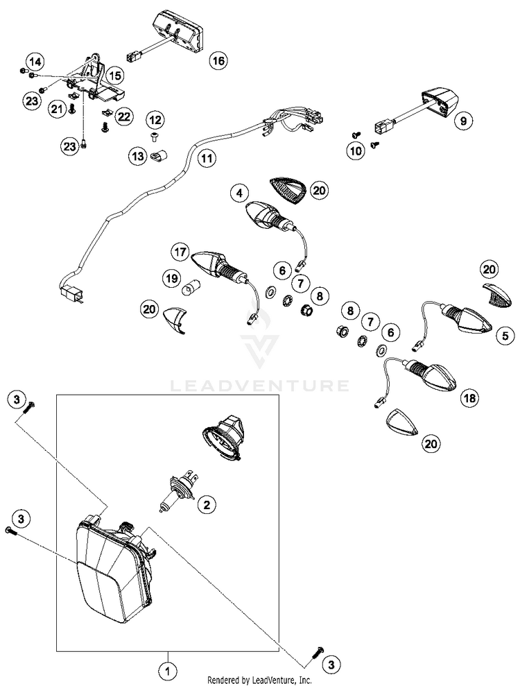 Lighting System 701 ENDURO CHASSIS - 2016 Schematic