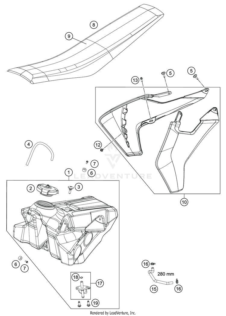 Tank, Seat TC 85 17 14 CHASSIS - 2020 Schematic