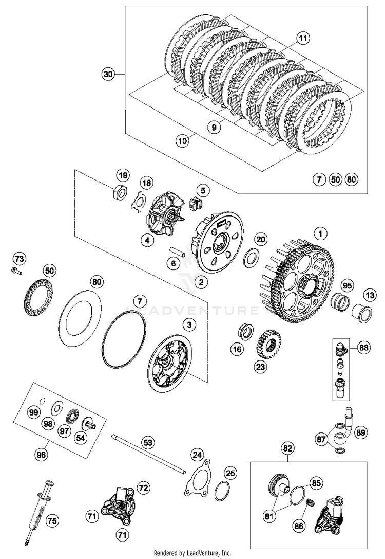 Clutch FE 350S ENGINE - 2016 Schematic