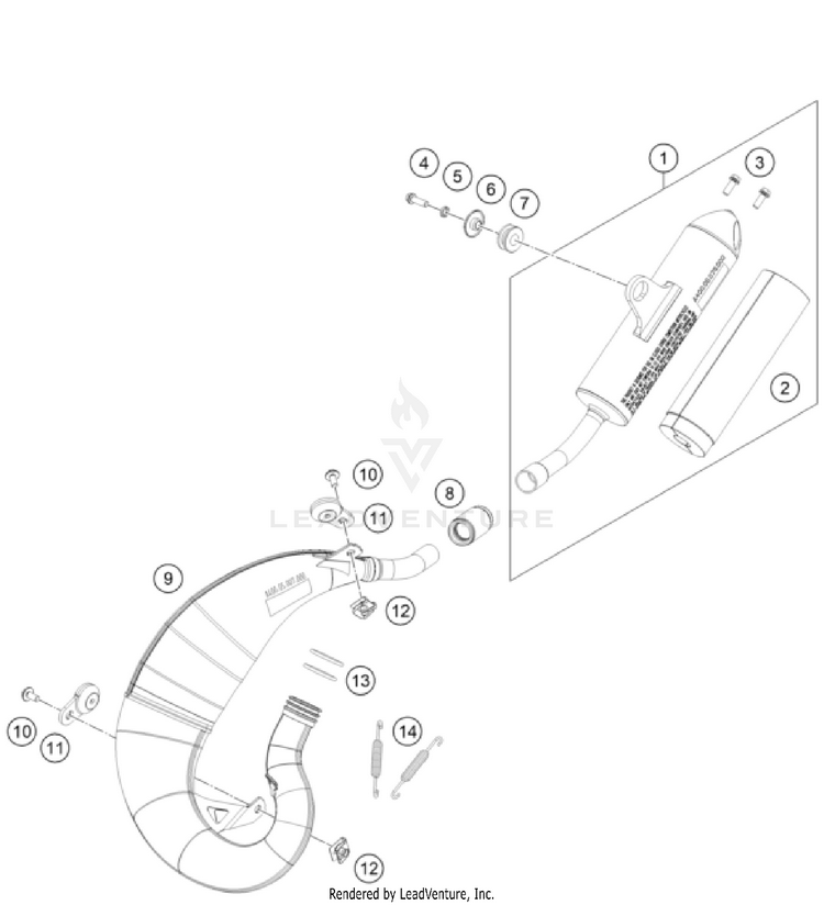 Exhaust System TC 50 EU CHASSIS - 2024 Schematic