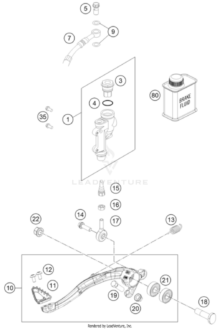 Rear Brake Control FX 350 CHASSIS - 2023 Schematic