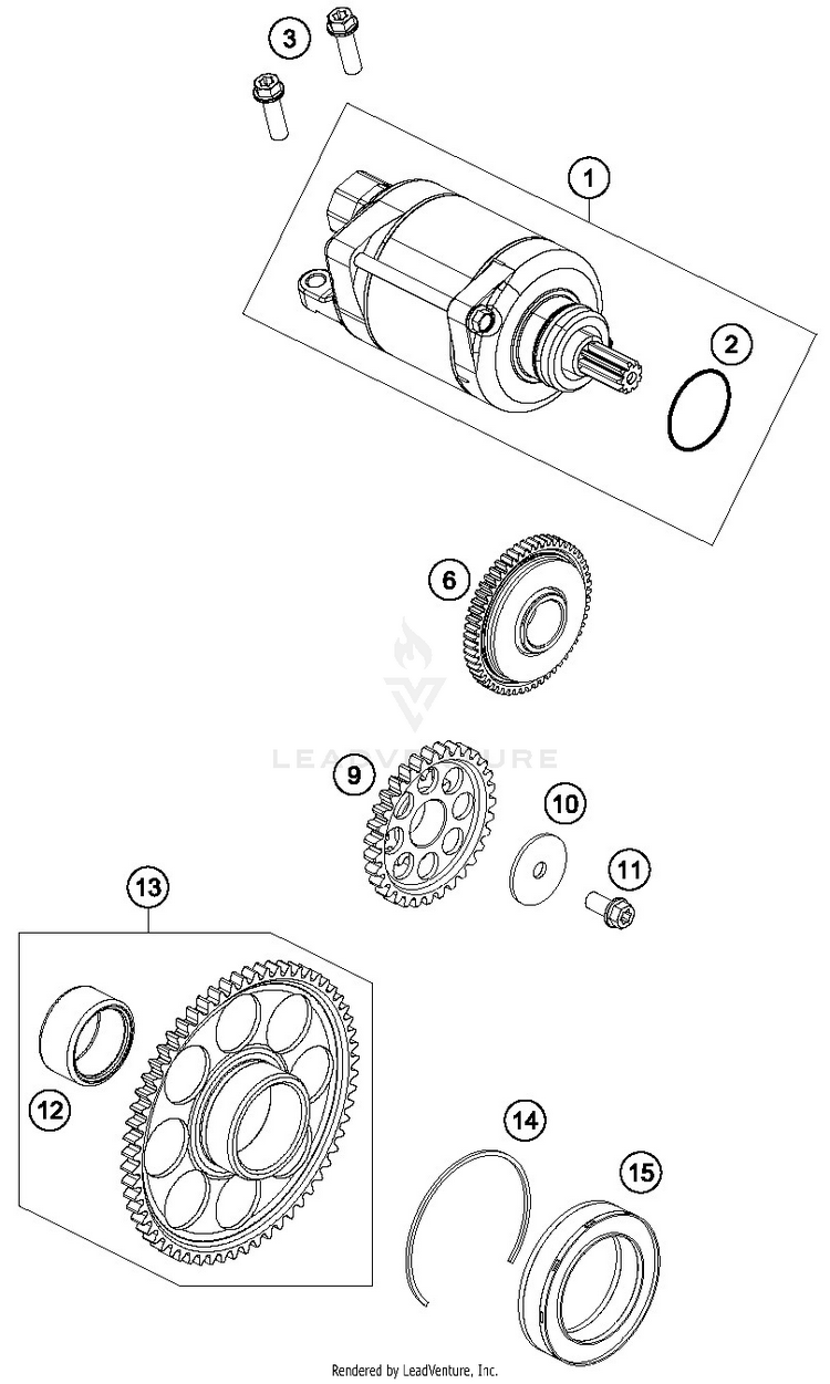 Electric Starter FC 350 ENGINE - 2019 Schematic