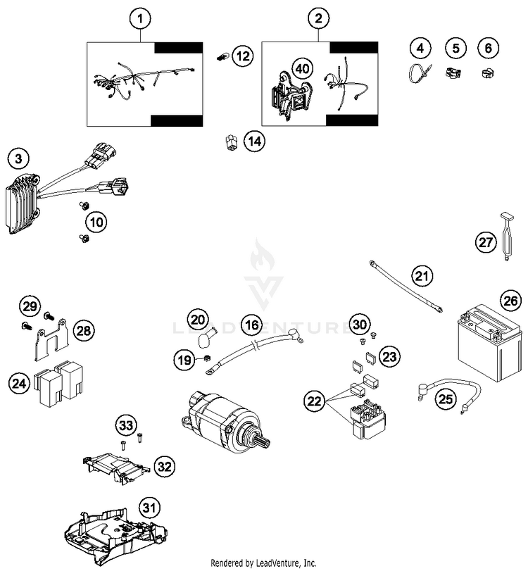 Wiring Harness FE 350 CHASSIS - 2015 Schematic