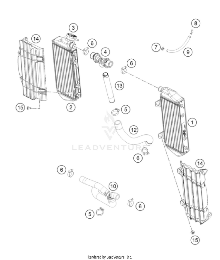 Cooling System FC 250 Engine - 2022 Schematic