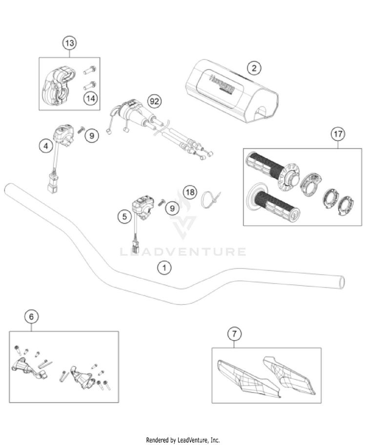 Handlebar, Controls FX 450 CHASSIS - 2024 Schematic