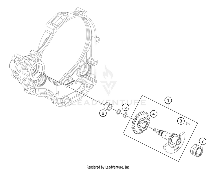 Balancer Shaft FE 350 Engine - 2021 Schematic