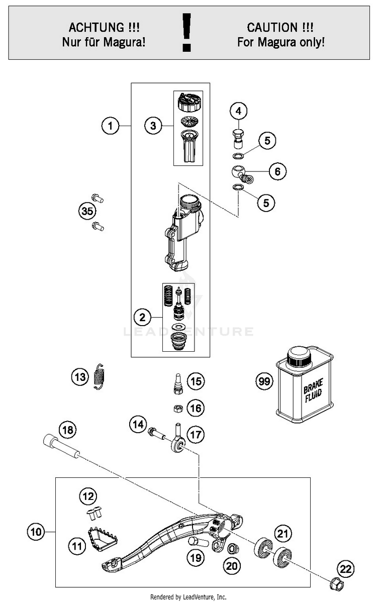 Rear Brake Control TE 250i CHASSIS - 2019 Schematic