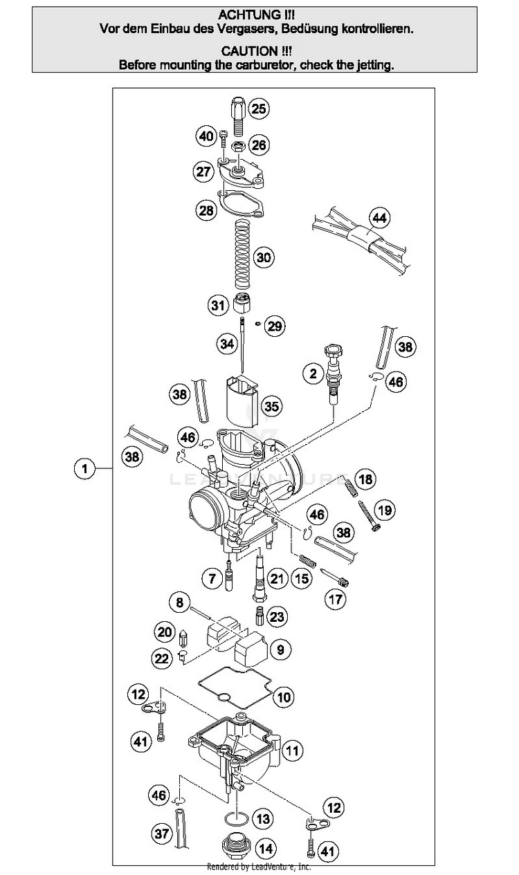 Carburetor TC 85 ENGINE - 2016 Schematic