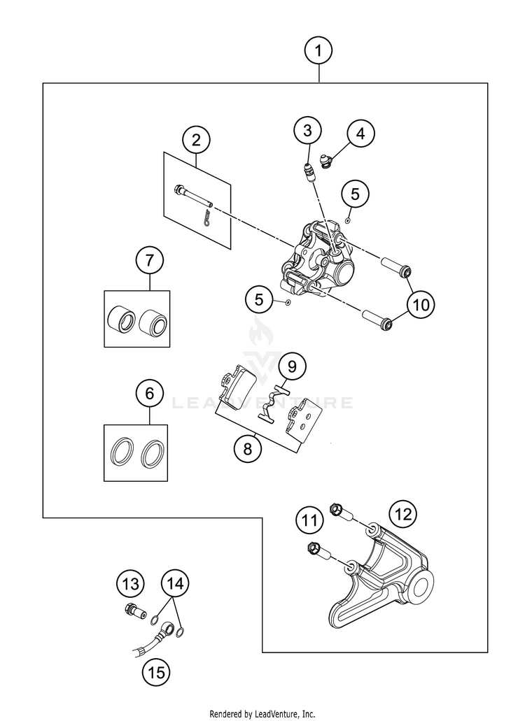 Rear Brake Caliper TC 85 17 14 CHASSIS - 2020 Schematic