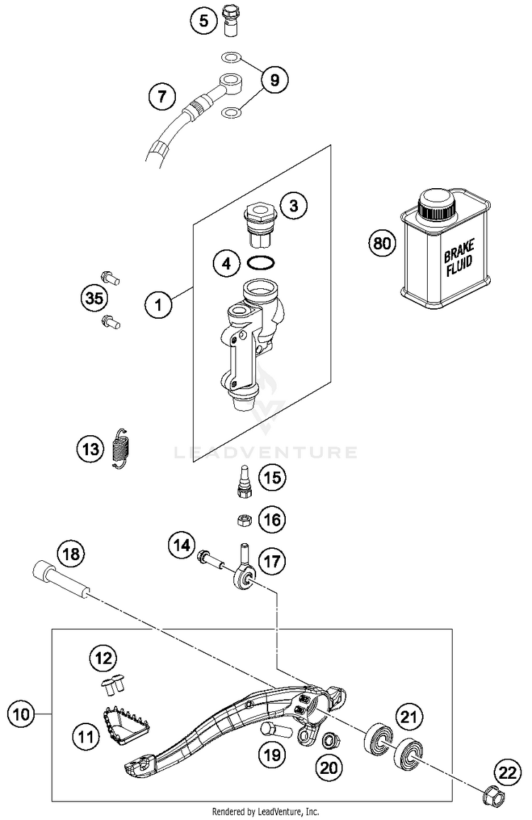 Rear Brake Control FC 250 CHASSIS - 2017 Schematic