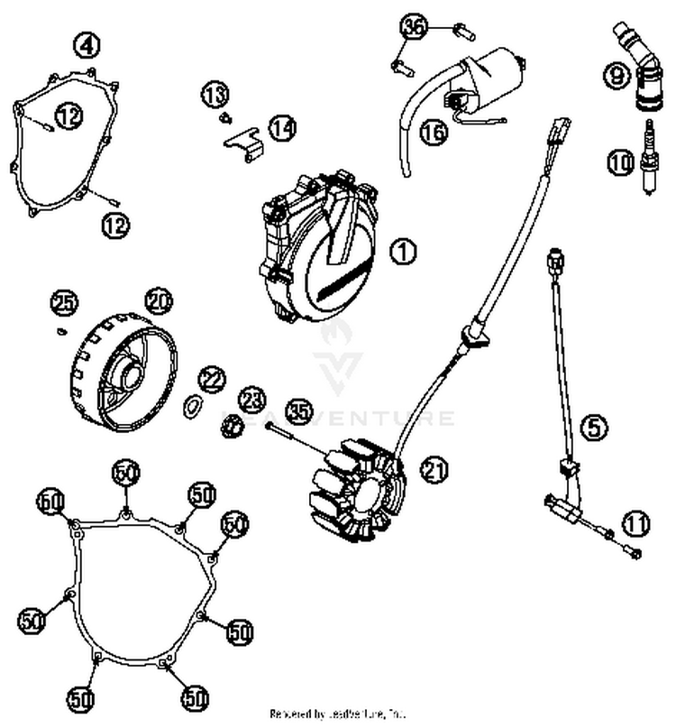 Ignition System FC 450 ENGINE - 2015 Schematic